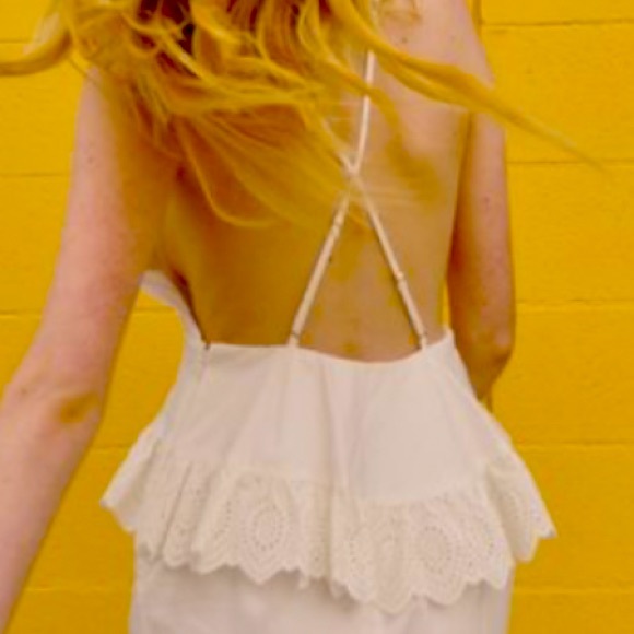 THE JETSET DIARIES AFTER FOREVER MAXI DRESS WHITE COTTON SEXY BACK EYELET DETAIL - Picture 6 of 16